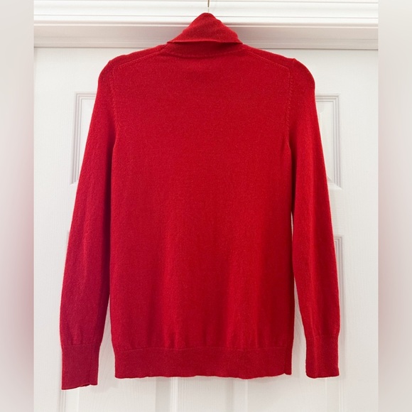Talbots Cashmere Turtleneck Sweater Red sz Medium - Picture 6 of 6